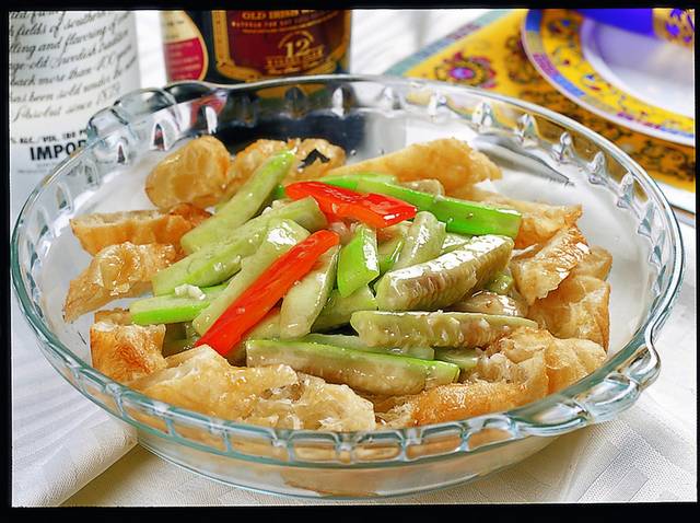 丝瓜炒油条图片