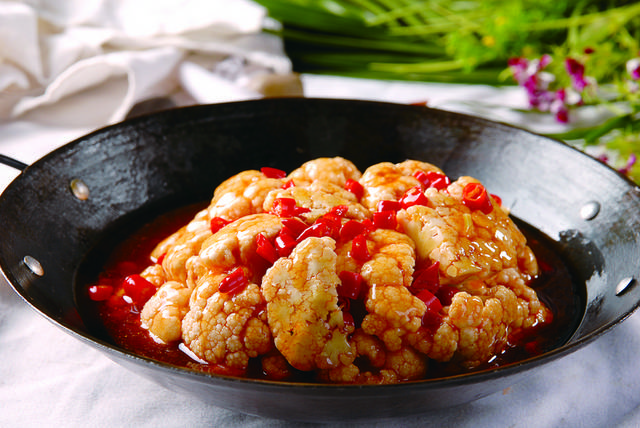 菜品干锅花菜图片