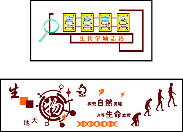 校园生物学励志标语展板