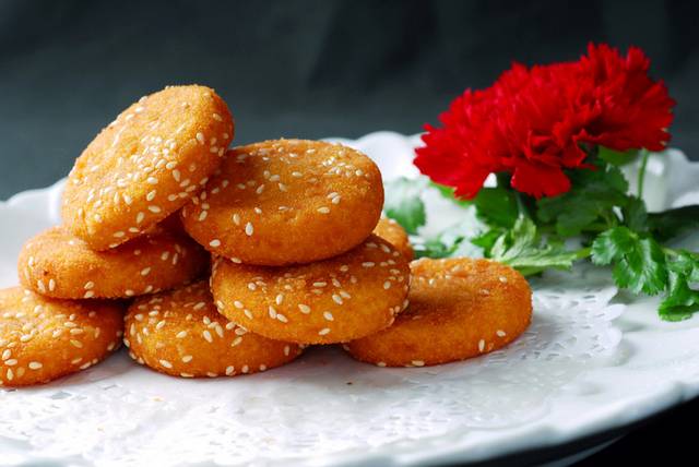 美味小吃南瓜饼图片