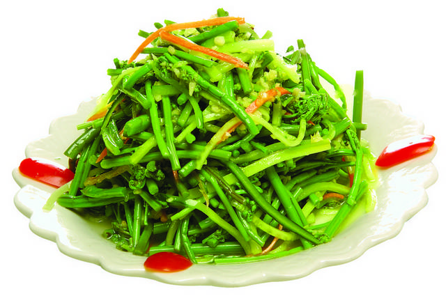 蒜香山野菜美食图片