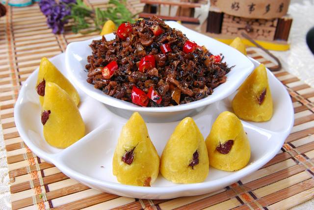 窝头外婆菜图片9