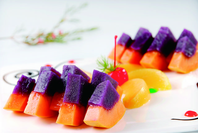 木瓜紫薯秀美食图片