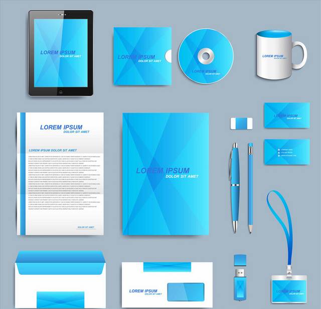 科技蓝色办公vi手册