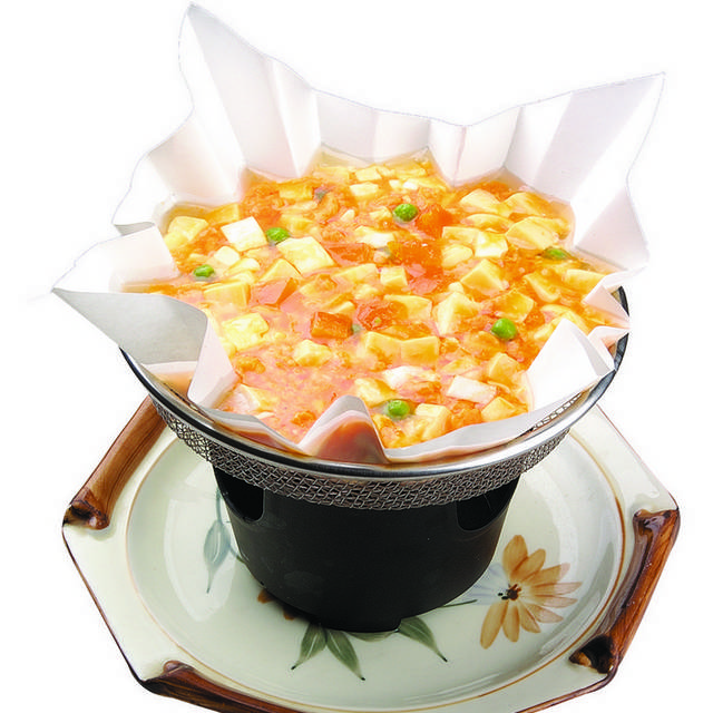 纸锅蟹粉豆腐图片