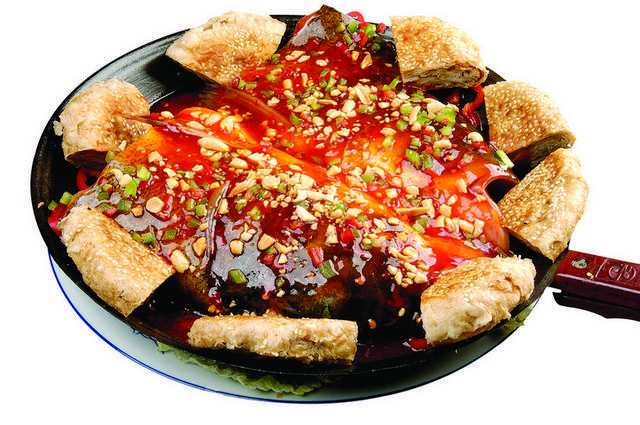 平锅烧饼鱼图片