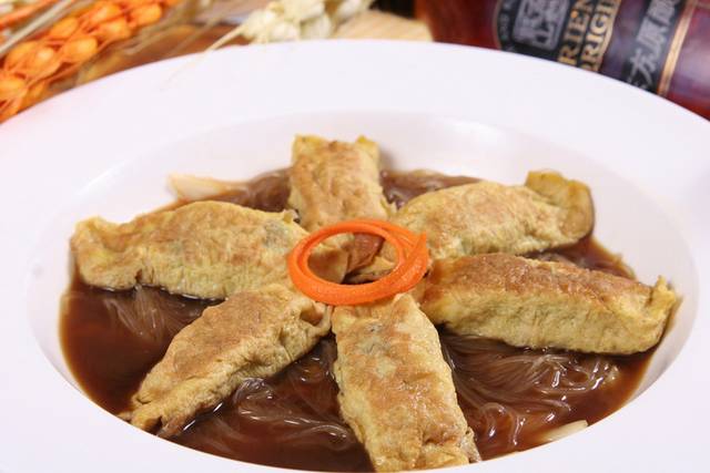 农家蛋饺美食图片