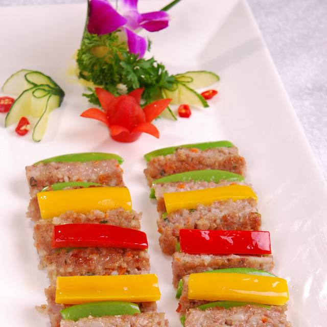 碧绿酿藕饼图片