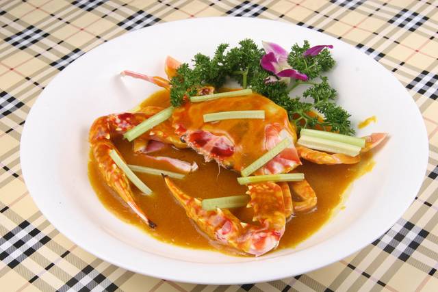 高清泰式咖喱捞花蟹图片