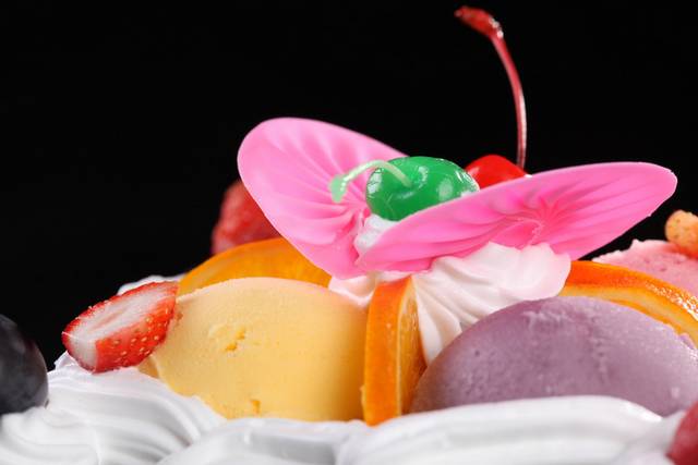 冰淇淋水果集美食图片