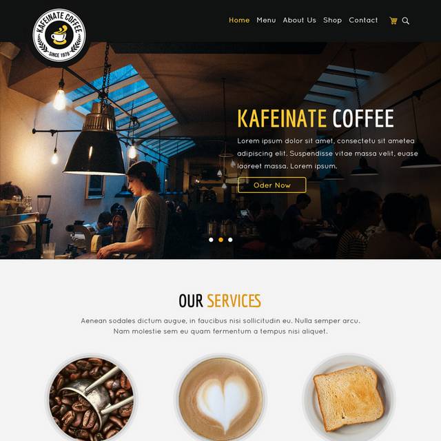 精美咖啡网页模板