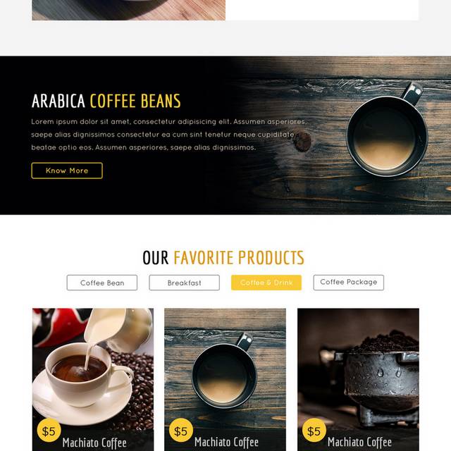 精美咖啡网页模板