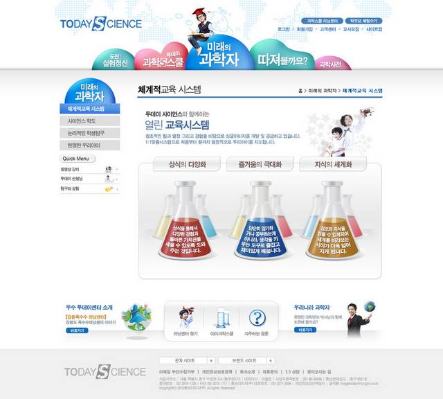 卡通化学网页模板