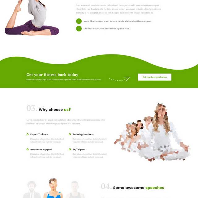 精美瑜伽网页模板