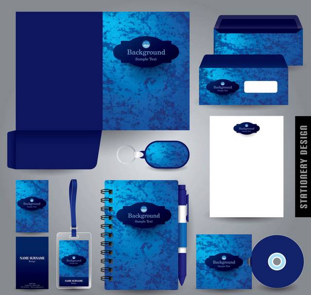蓝色抽象图案vi手册