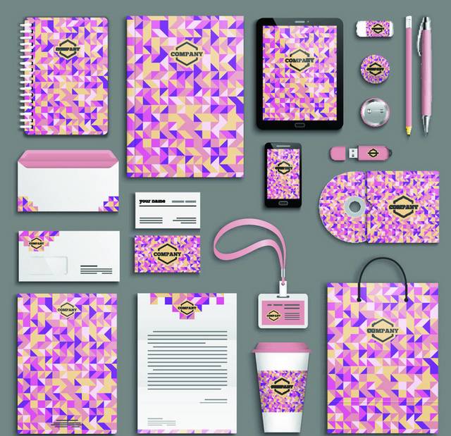 紫色精美色块vi手册