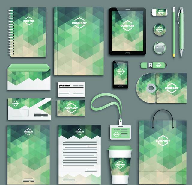绿色几何时尚vi手册