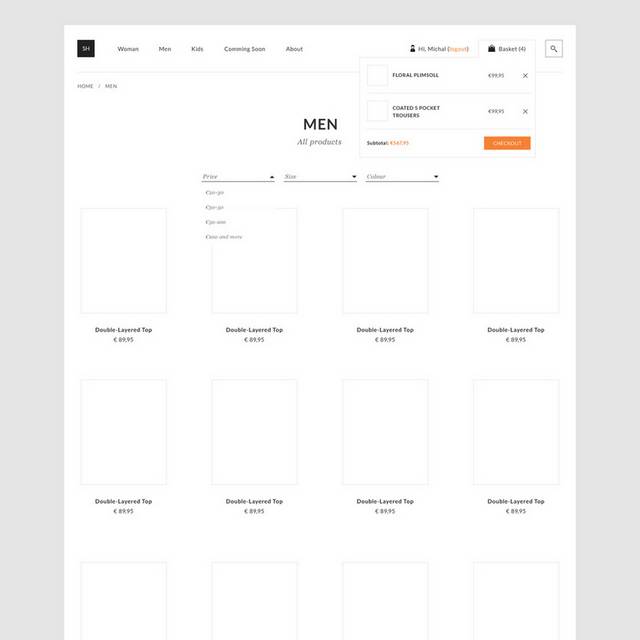 白色网页设计模板