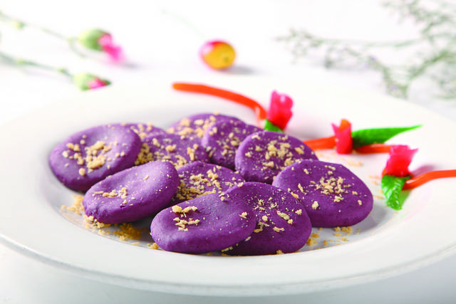 酥皮紫薯饼图片