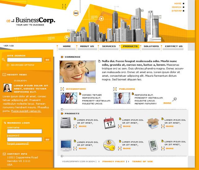 国外公司企业网页设计