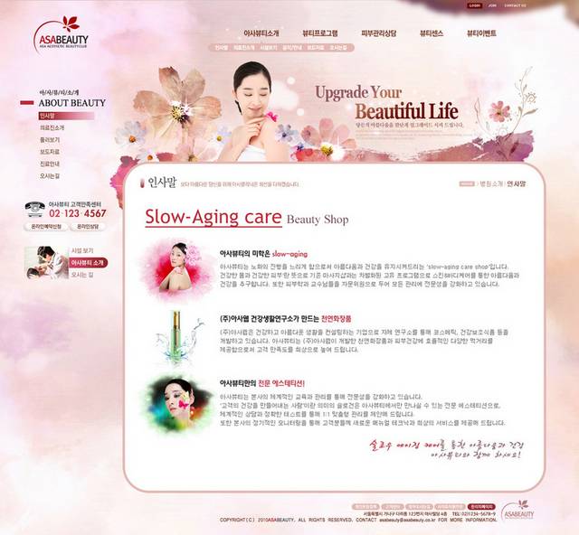 韩式美容网页设计