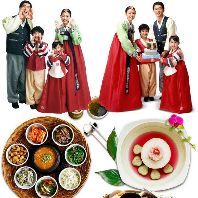 韩式古典美食图标网页设计