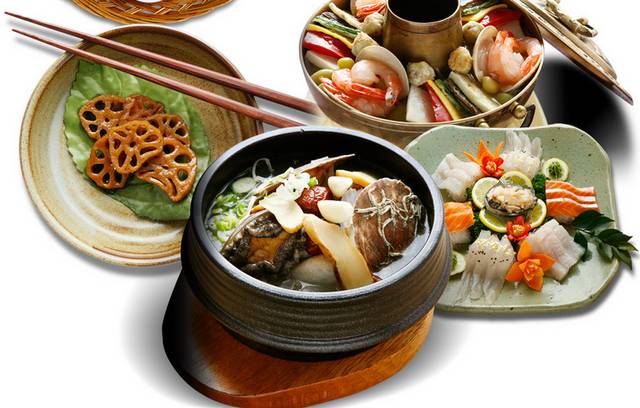 韩式古典美食图标网页设计