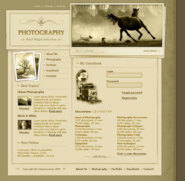 古典摄影网页设计