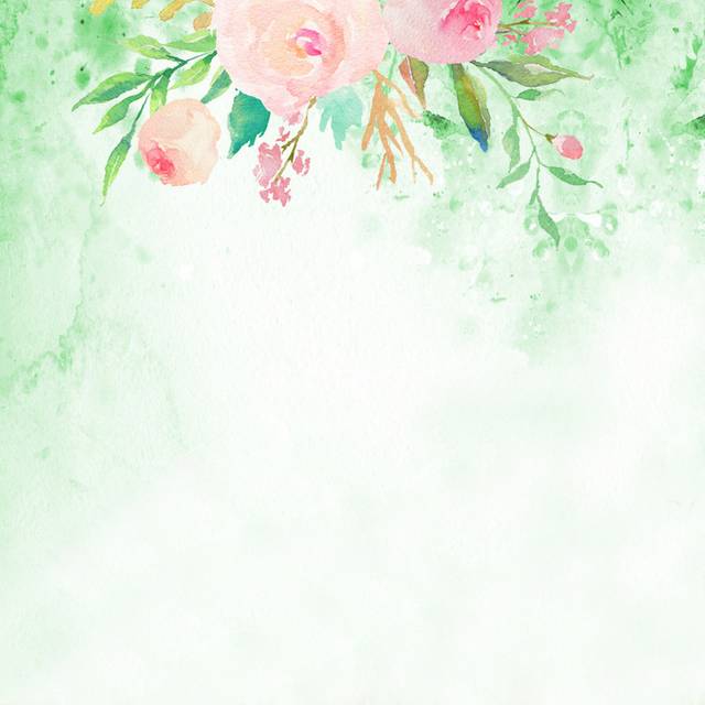 素雅手绘粉色花朵主图背景
