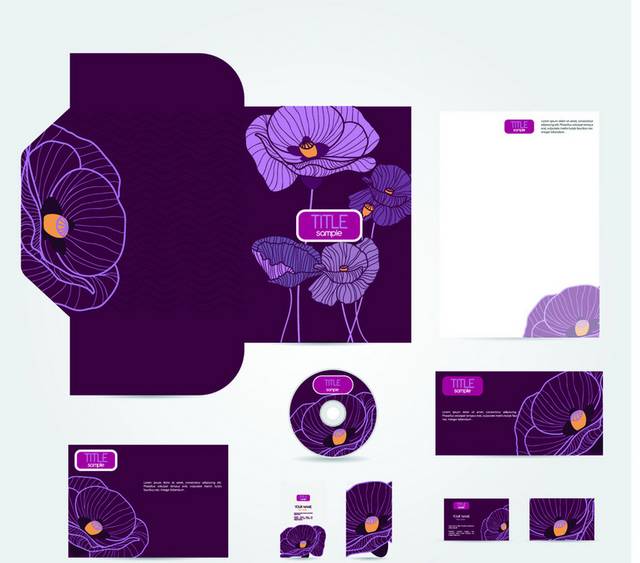紫色花朵企业VI