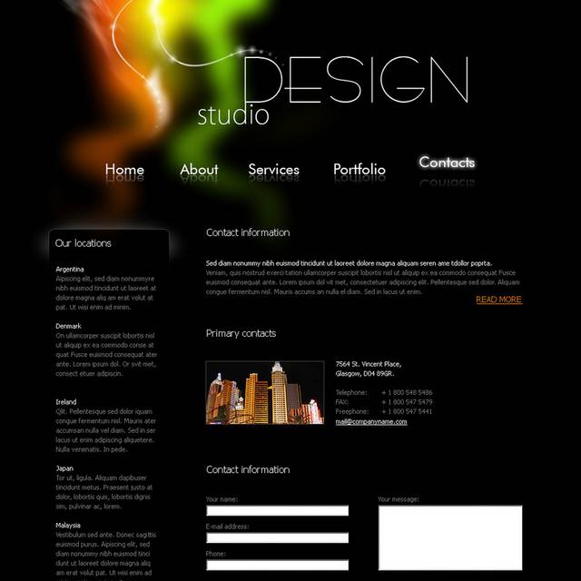 梦幻黑色时尚网页设计