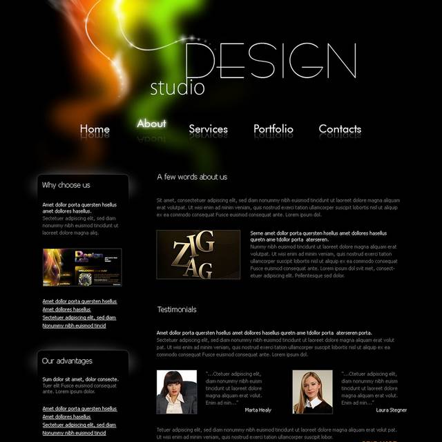 黑色时尚网页设计