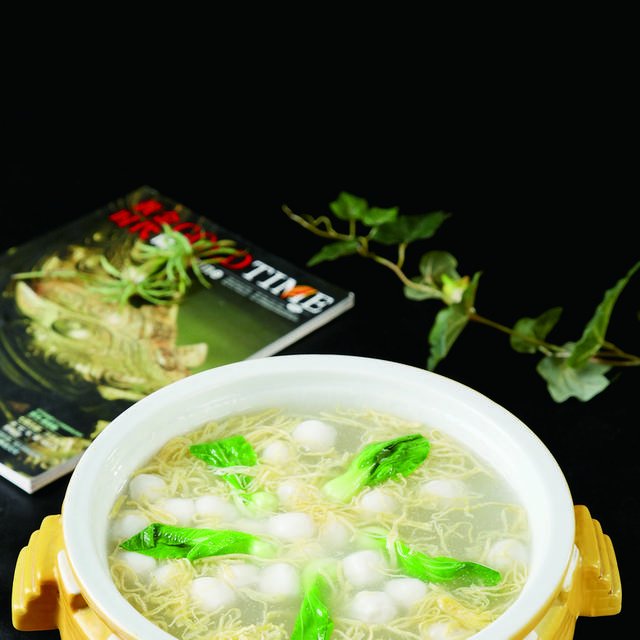 玉米粥金花水汆丸图片