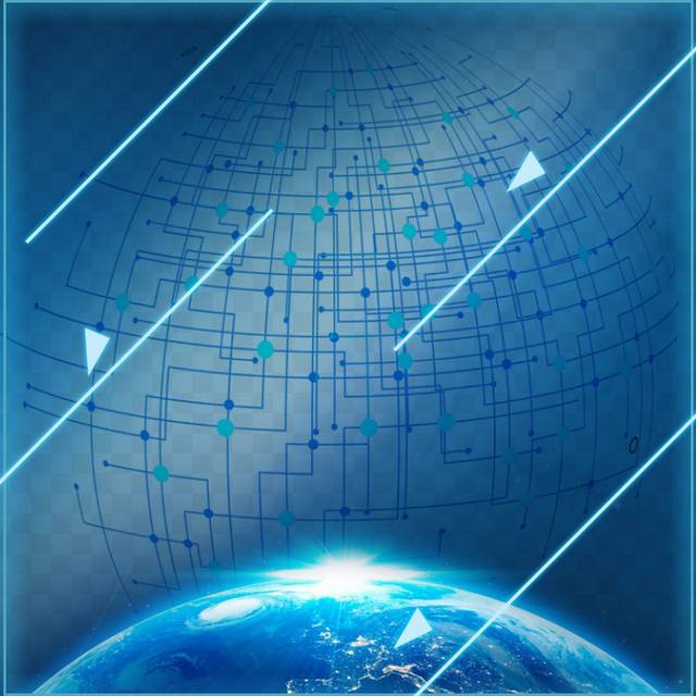 蓝色地球线条主图背景