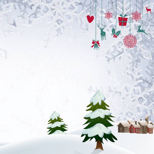 白色雪花圣诞节主图背景