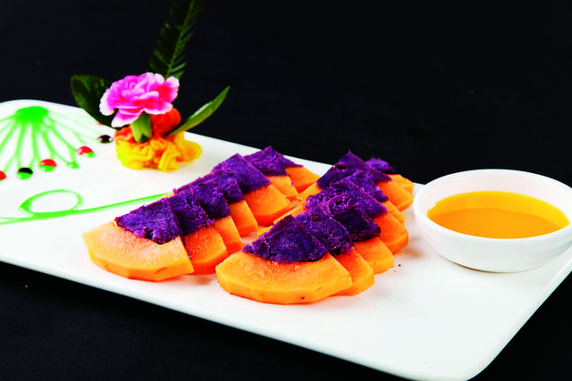 紫薯酿木瓜