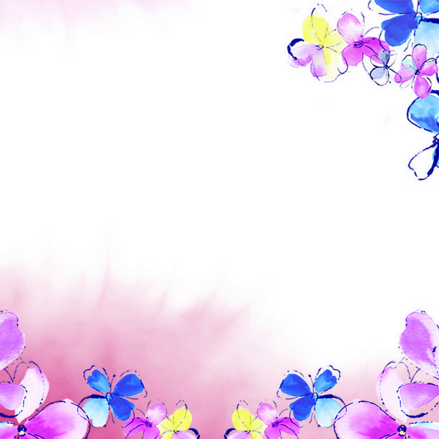 兰粉花朵点缀主图背景