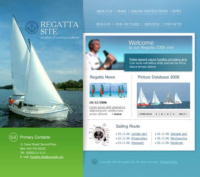 帆船俱乐部网页