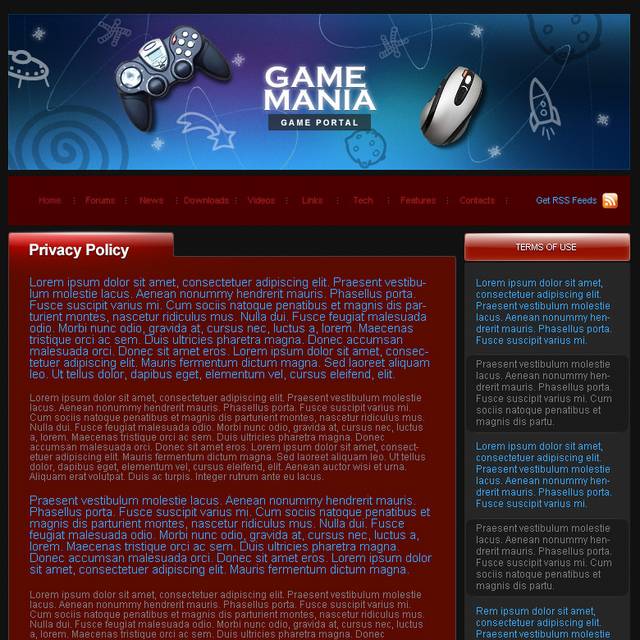 游戏设备网页设计
