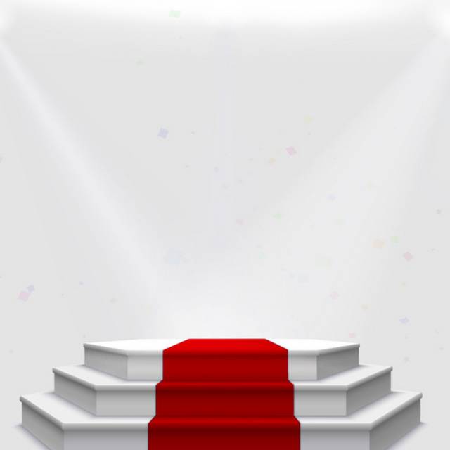 红色地毯白色舞台简约主图背景