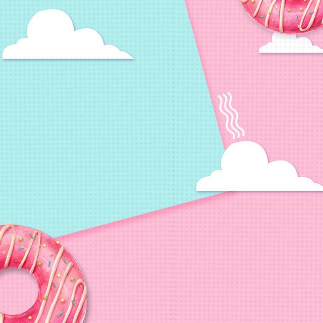 粉色甜甜圈主图背景