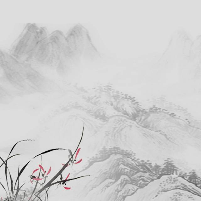 红色点缀中国风主图背景