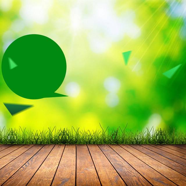 小清新绿色对话气泡主图背景