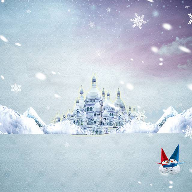 雪中城堡主图背景