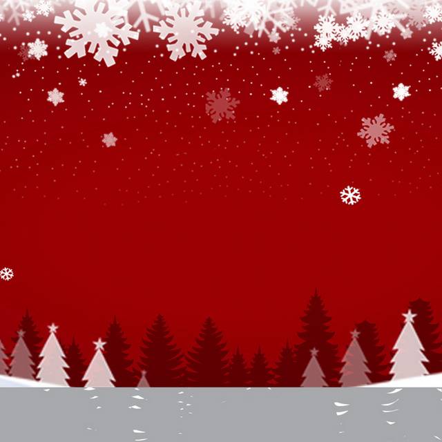 红色圣诞剪纸主图背景