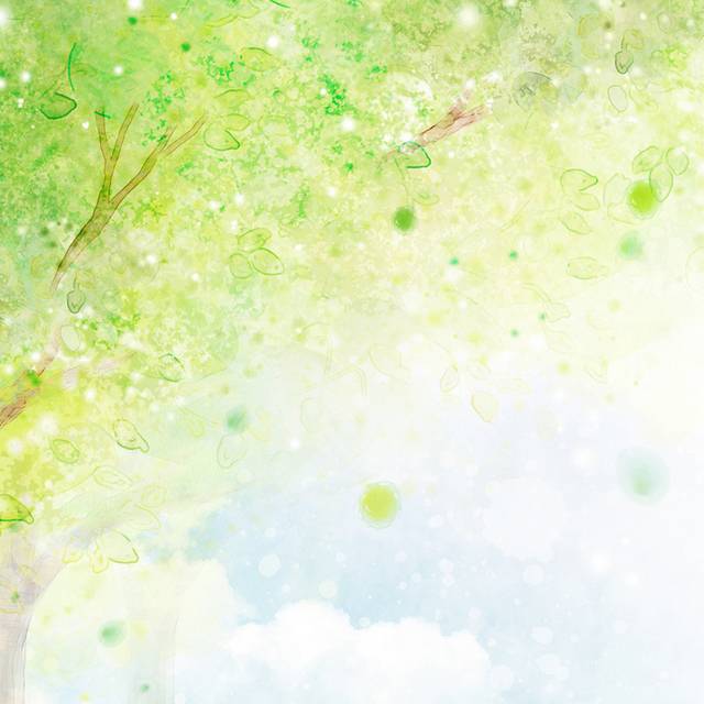绿色水彩树木主图背景
