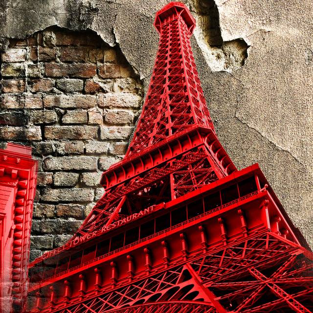 复古巴黎铁塔装饰画