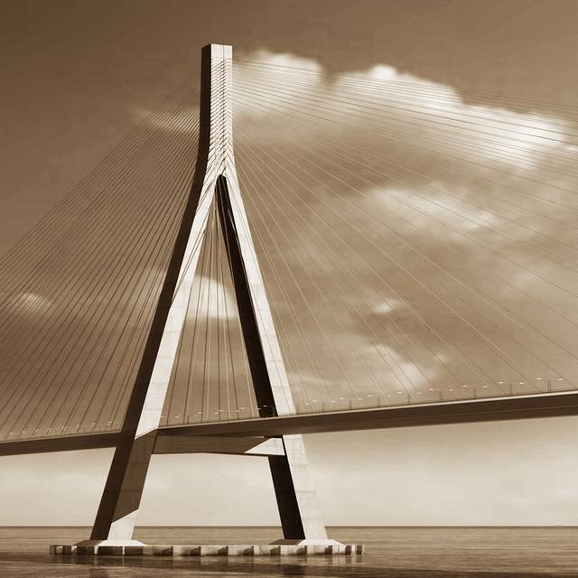 大桥无框画2
