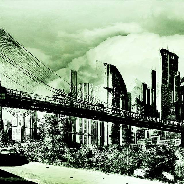 城市大桥装饰画