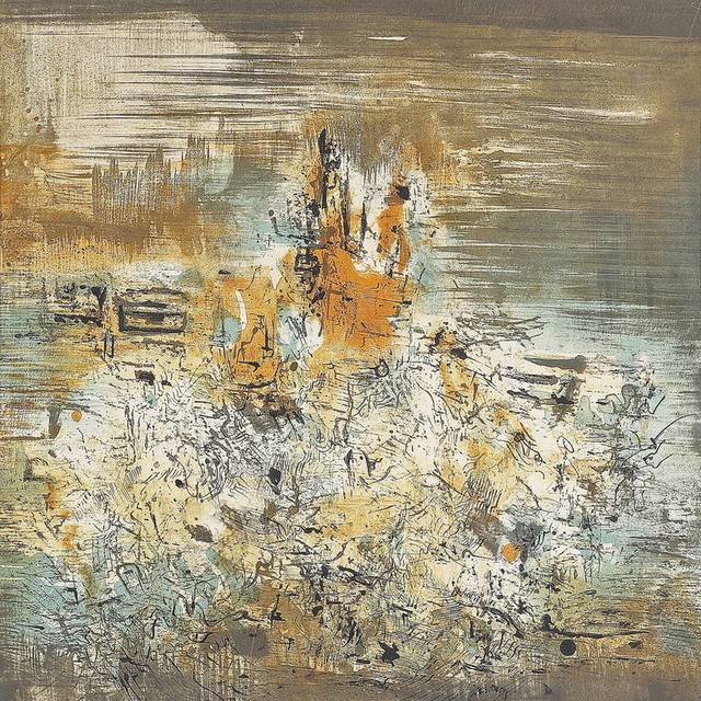 抽象精美黄色装饰画